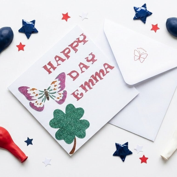 Personalised Happy Day Emma Handmade card