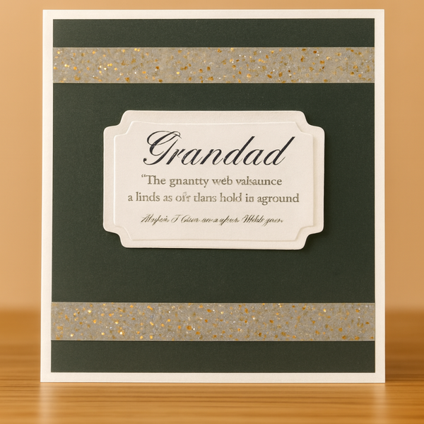 "Sophisticated Grandad Tribute Card"