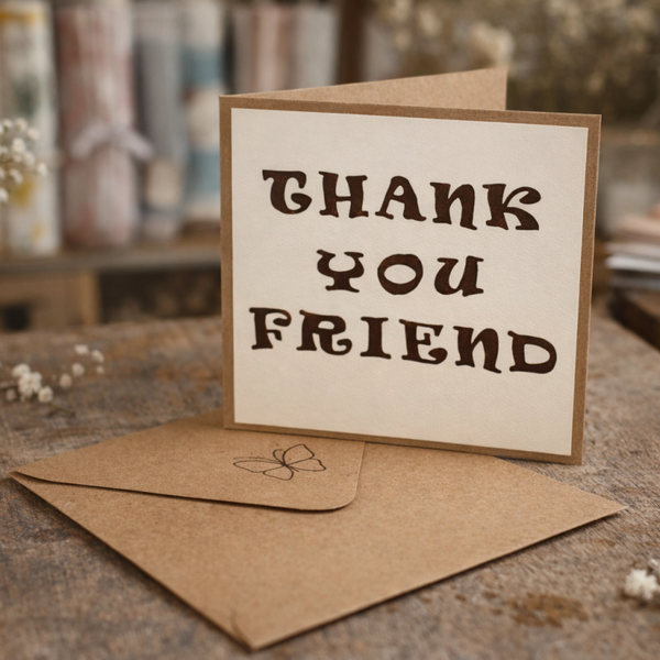 Thank You Friend – Handmade Greeting Card