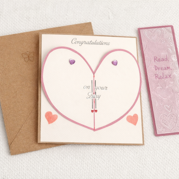 Handmade Anniversary Card with Free ‘Real Dreams Forever’ Bookmark