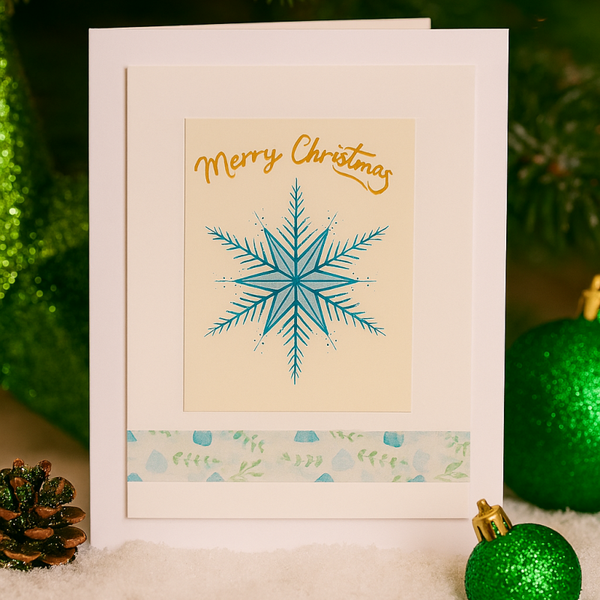 Snowflake Wishes Christmas Card