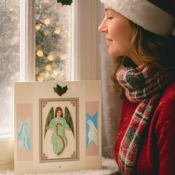 Angel & Hare – Peaceful Winter Card