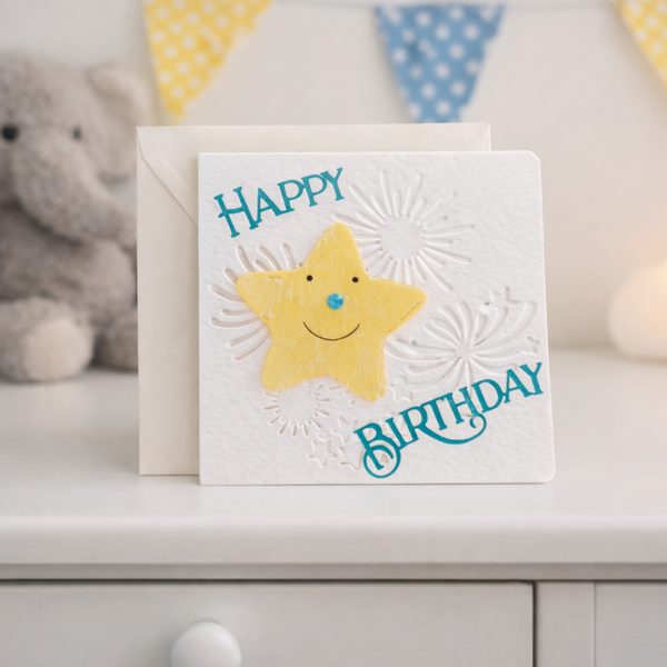 Smiling Star Birthday Card
