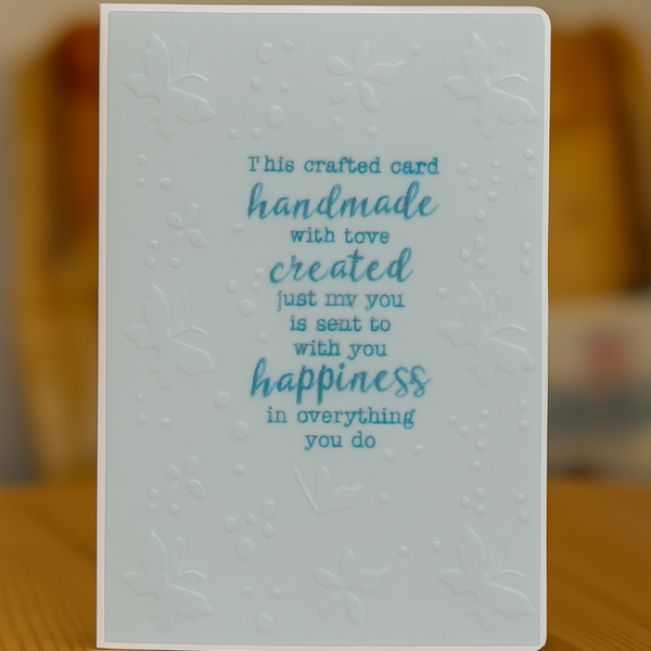 Butterfly Wishes – Handmade Embossed Card