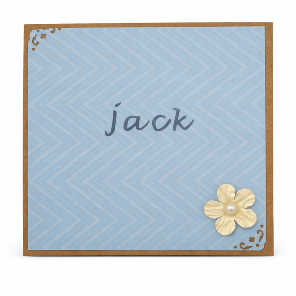 JACK – Personalised 6×6 Handmade Name Card