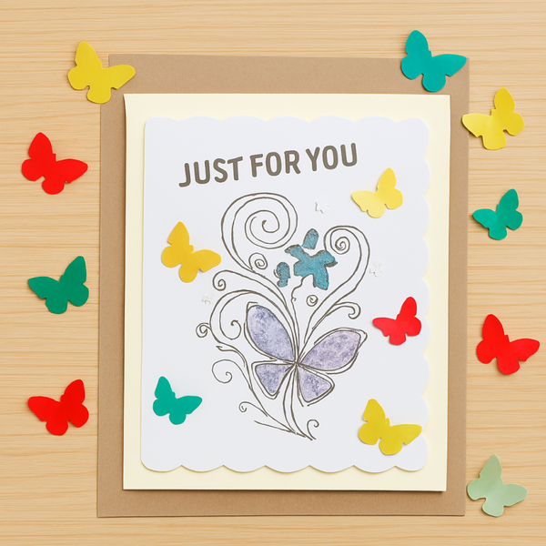 Just for You Butterfly Card