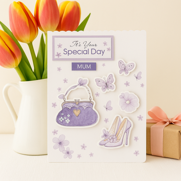 “It’s Your Special Day, Mum” – Handmade 5x7 Card with Envelope