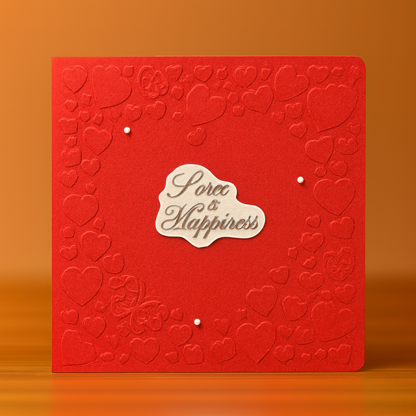 “Love & good wishes” Embossed Card