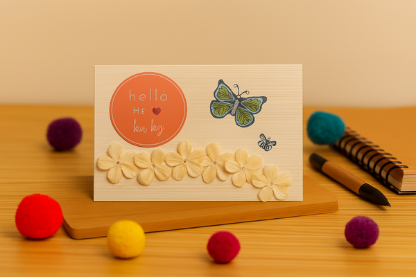 Pocket Envelope Landscape Card – Say Hello & Smile