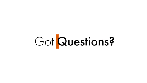 “Animated orange box highlighting the word ‘Questions?’ in the phrase ‘Got Questions?’ — playful prompt inviting visitors to ask about handmade cards or orders.”