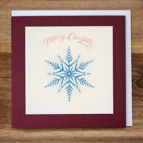 “Merry Christmas” Snowflake Card