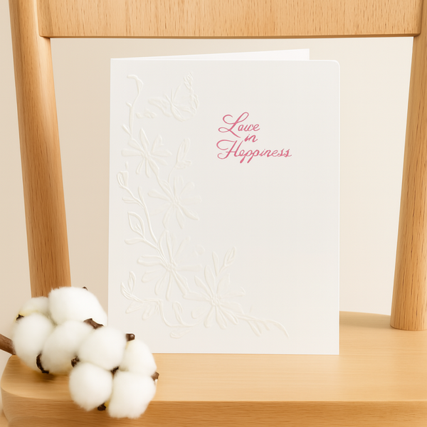 Love in Happiness Embossed Floral Card