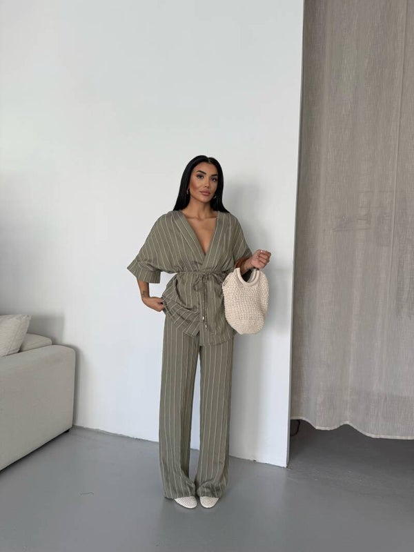 Striped Suit - Groen