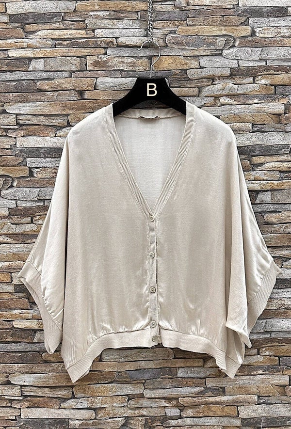 Solenne Kimono Top - Beige