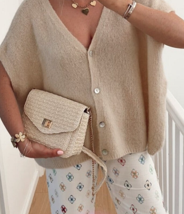 Amora Knit Vest - Beige