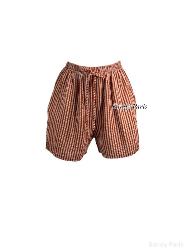 Sirocco Striped Shorts - Terracotta