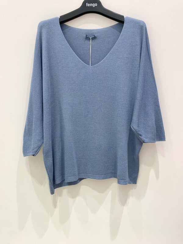 Modo Top - Denim Blauw