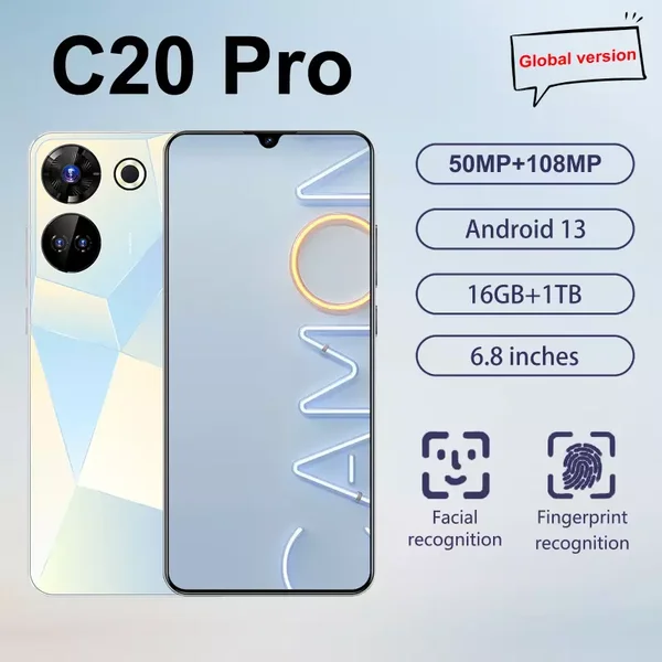 C20 Pro 6.8 ''HD + Android 13 16GB + 1TB 8000mAh