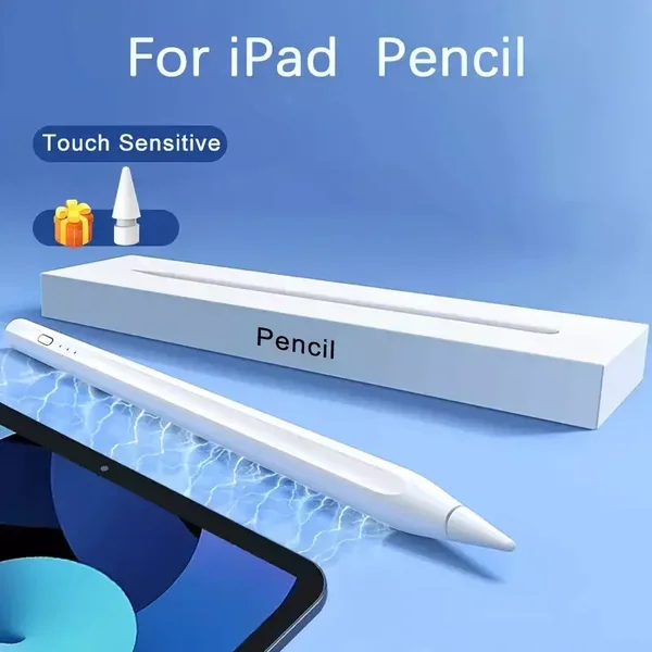 Stylus Pen per iPad, Apple Pencil con rifiuto della palma per iPad Pro 11/12.9 3/4/5 Gen, Apple Pen per iPad 9th Gen, iPad Mini 5/6, iPad 6/7/8, iPad Air 3/4/5, Active Pencil 2nd Generation per iPad 2018-2022