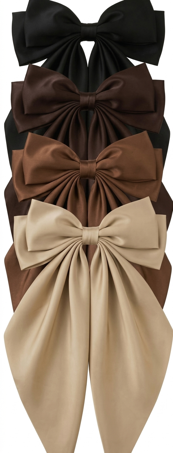 Large hair bows - Brown collection