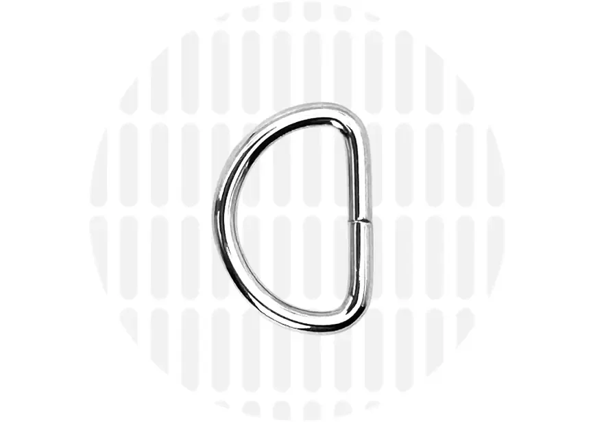 D- ringen 25 mm zilver