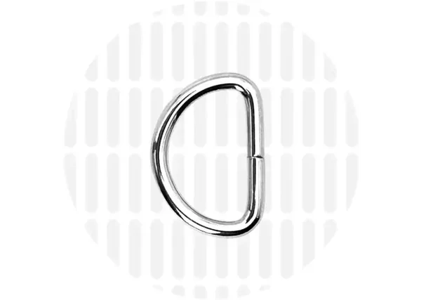 D- ringen 25 mm zilver