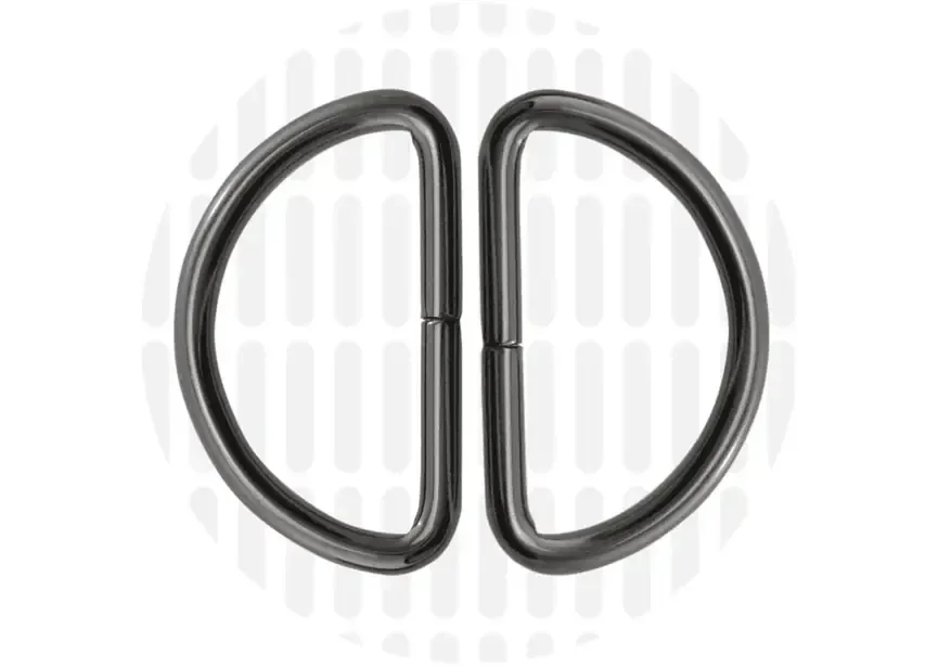 D- ringen zwart 40 mm