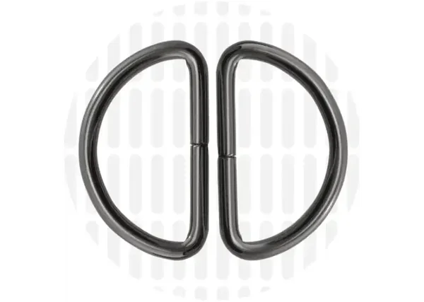 D- ringen zwart 40 mm