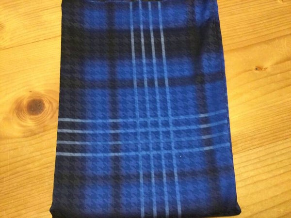 Viscose 140x140 blauw met strepen