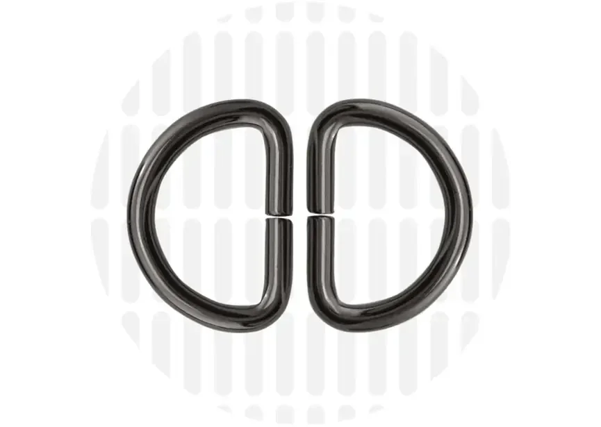 D- ringen 25 mm zwart