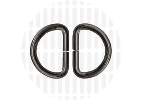 D- ringen 25 mm zwart