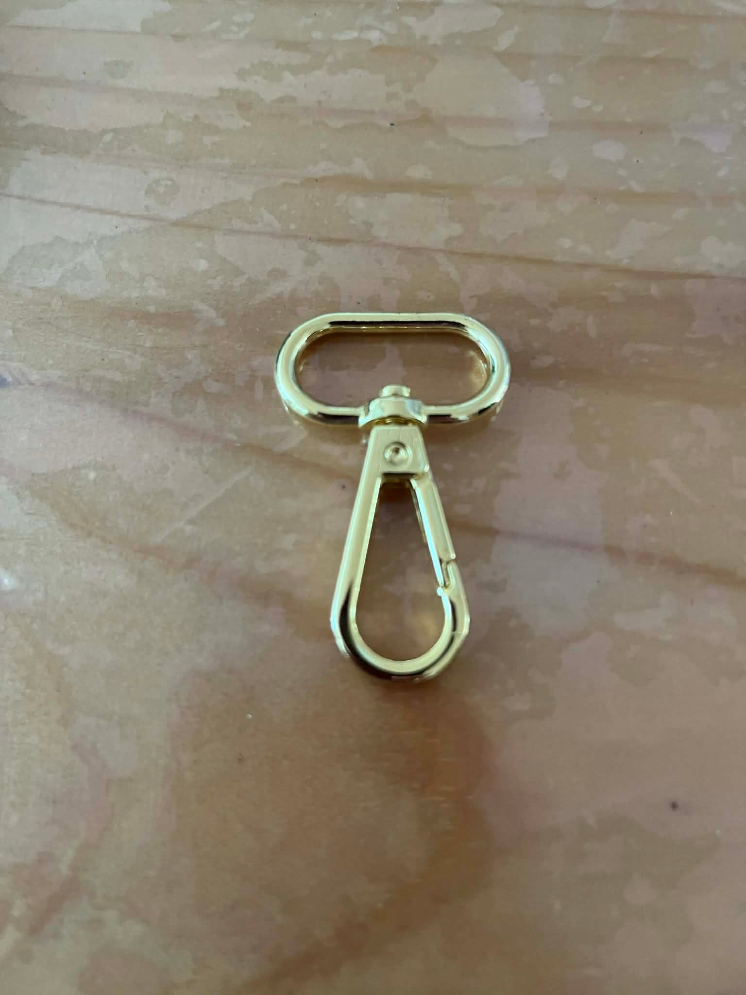Karabijn  haken 25mm goud