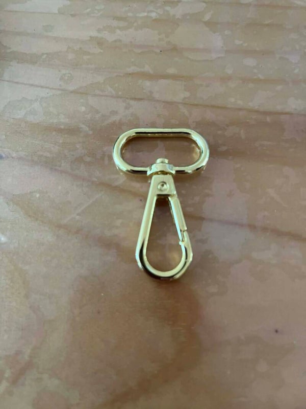 Karabijn  haken 25mm goud
