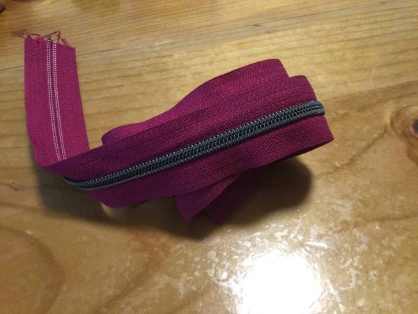 Rits 1 meter radiant magenta  zwart