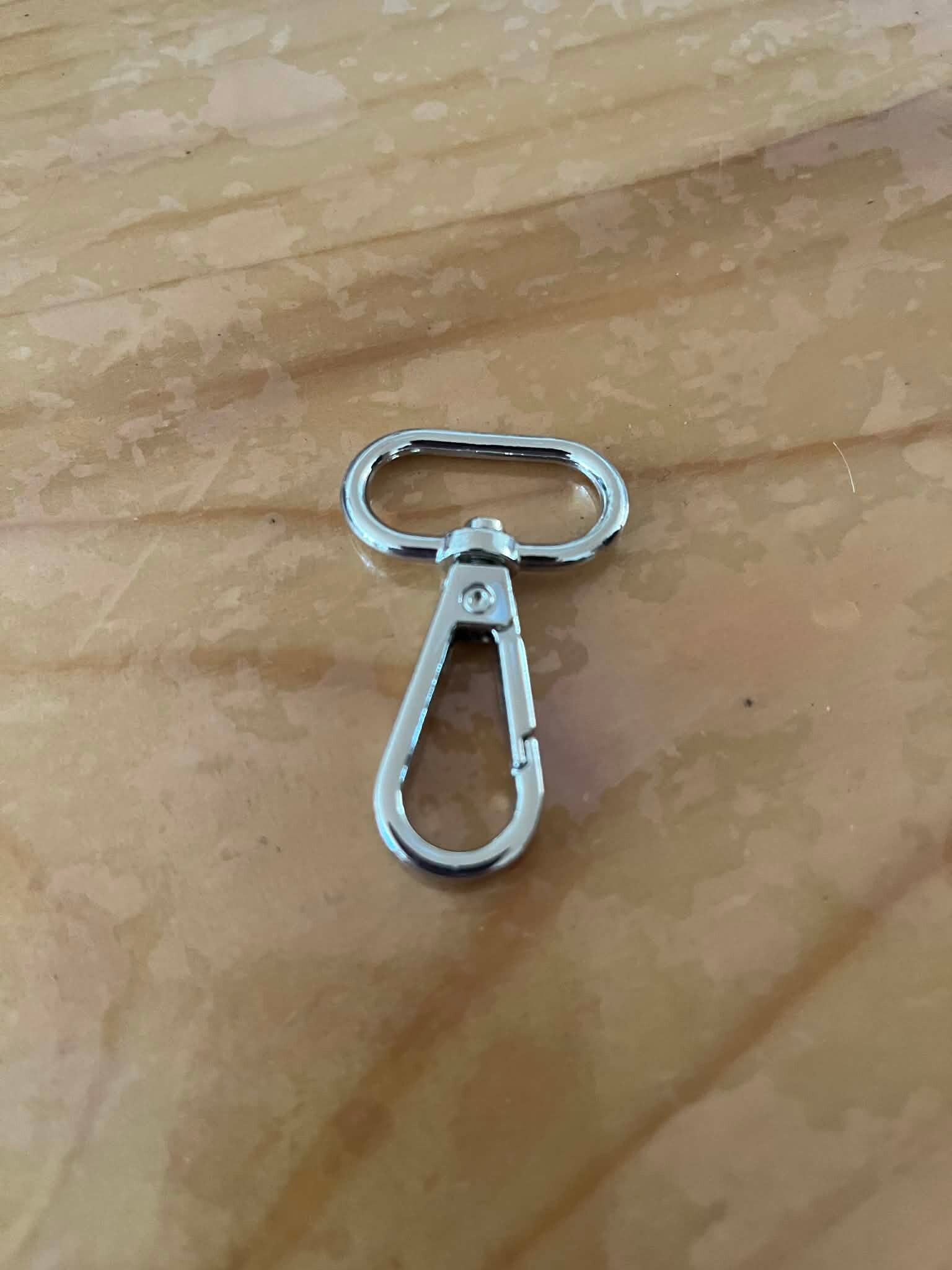 Karabijn  haken 25mm zilver
