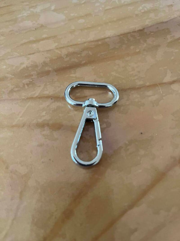 Karabijn  haken 25mm zilver