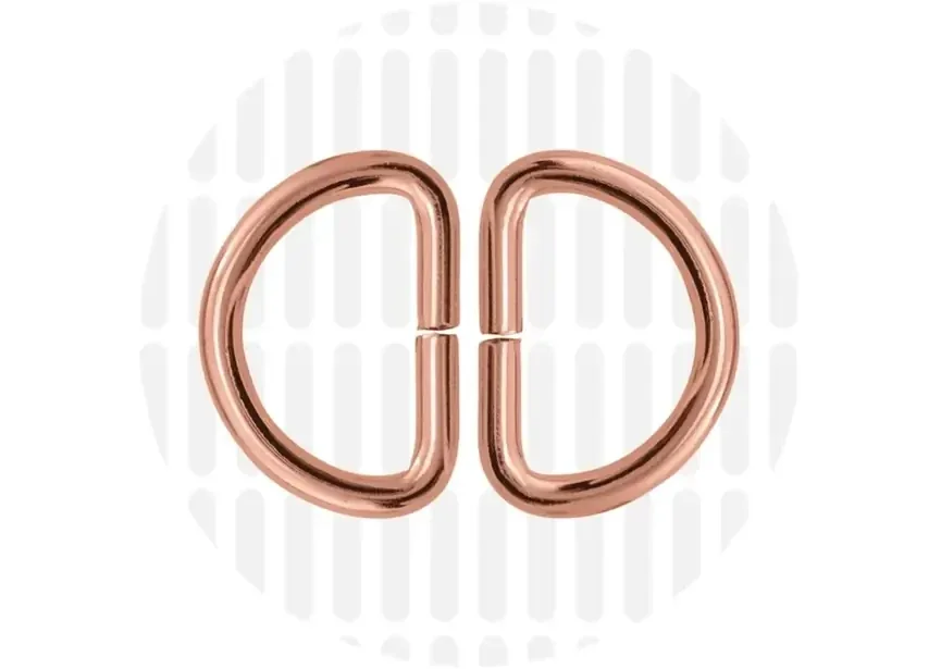 D- ringen 25 mm roze
