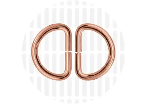 D- ringen 25 mm roze