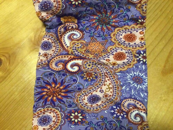 Viscose Jersey 160x140 cm paars en bloemen