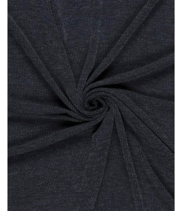 Soft cozy ribjersey denim blauw
