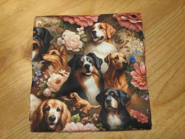 Canvas 100x 140 cm met hondjes