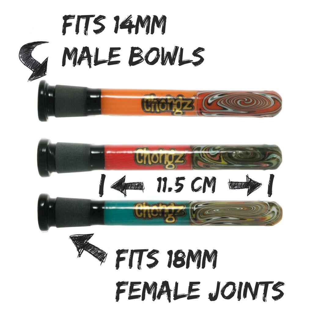 Chongz colourful artisinal downstems 14mm