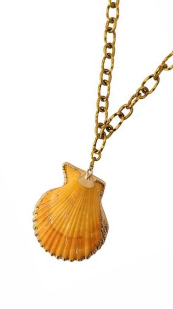 Orange shell ketting