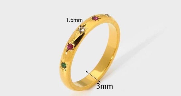 Sunset ring goud