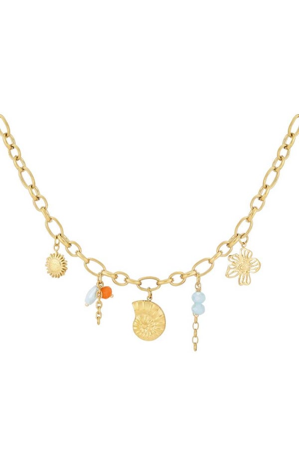 Beach for life ketting goud