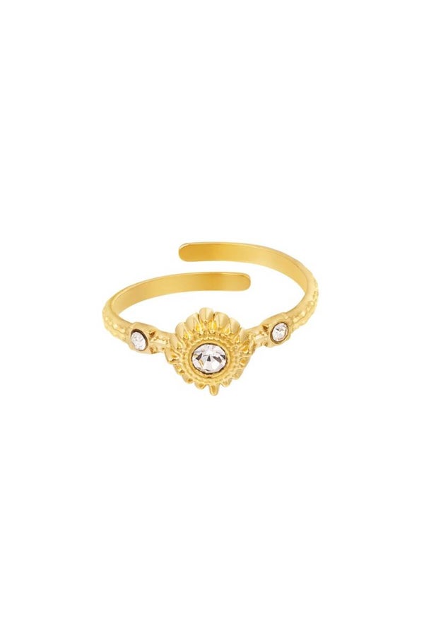 Magic stone ring goud