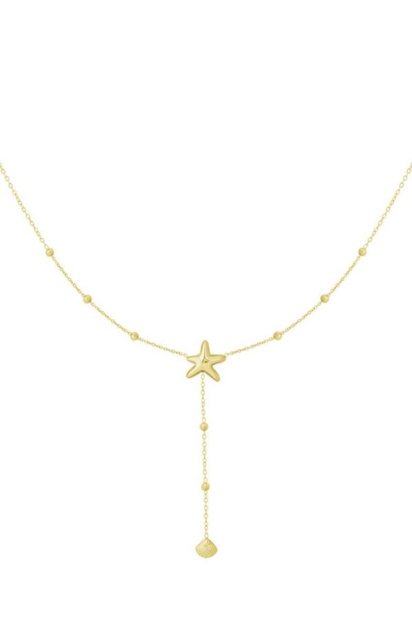 Starr shell ketting goud
