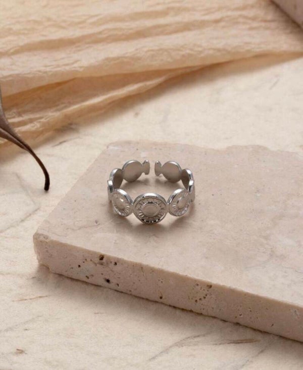 Coin ring zilver