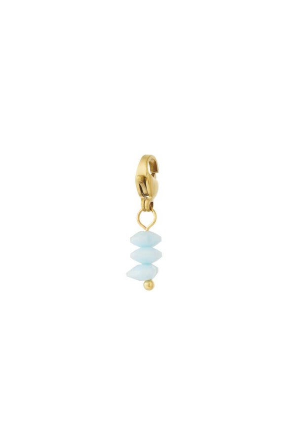 Triple stone charm goud
