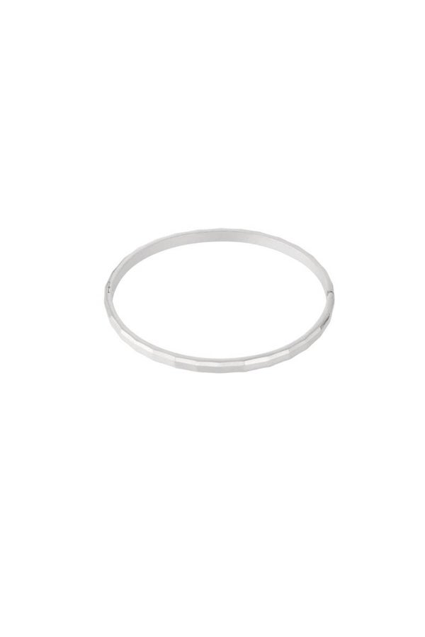 Geometric bangle zilver